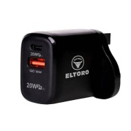 Eltoro Power Plug 20W USB-C + USB-A QC3.0 - Black
