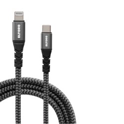 Eltoro USB-C to Lightning Cable 1.5M with Nylon PP Yarn Jacket - Gray