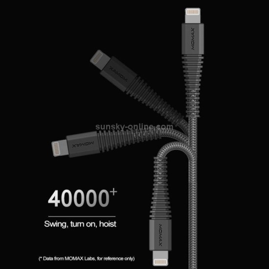 Momax Tough Link - Lightning to USB-C - 1.2m (Black)