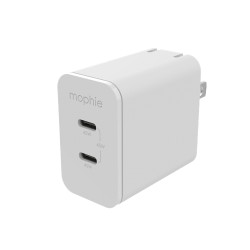 Mophie ACC 2-Port USB-C 45W PD GaN Wall Charger - White