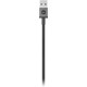 Mophie Charge And Sync 3 In 1 USB-A To Micro + USB-C + Lightning Cable 1M - Black