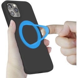 Yingmore Phone Grip Elastic Silicone Cell Phone Strap Ring Holder 2 pcs - Blue / Gray
