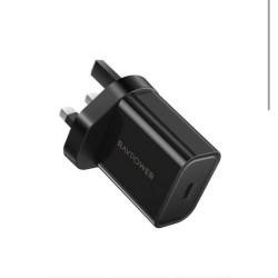 Ravpower PD Pioneer 20W USB-C Wall Charger UK - Black