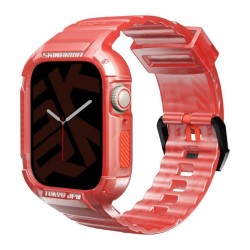Skinarma Saido 2 In 1 Strap For Apple Watch With Case 45/44mm - Red