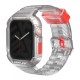Skinarma Saido 2 In 1 Strap For Apple Watch With Case 45/44mm - Clear