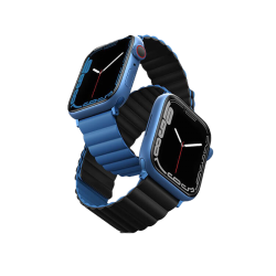 Uniq Revix Reversible Magnetic Strap for Apple Watch 42/44/45/49mm - Caspian Blue/Black