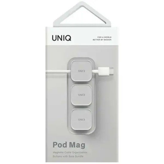 UNIQ Pod Mag Organizer Kabli - Chalk Grey