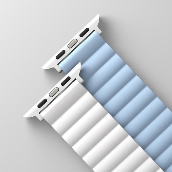 Uniq Revix Reversible Magnetic Strap for Apple Watch 42/44/45/49mm - Artic White/Blue