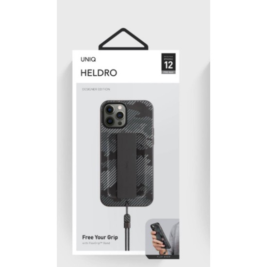 Uniq Hybrid Heldro Case For iPhone 12 / 12 Pro - Charcoal Camo