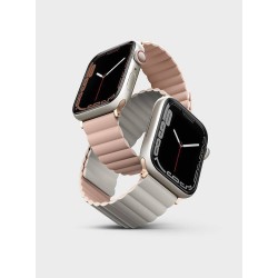 Uniq Revix Reversible Magnetic Strap for Apple Watch 42/44/45/49mm - Blush Pink/Beige
