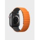 Uniq Revix Reversible Magnetic Strap for Apple Watch 42/44/45/49mm - Charcoal Grey/Orange