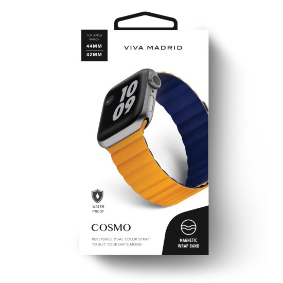 Viva Madrid Magnetic Watch Strap Cosmo for Apple Watch 42/44/45mm - Yellow/Blue